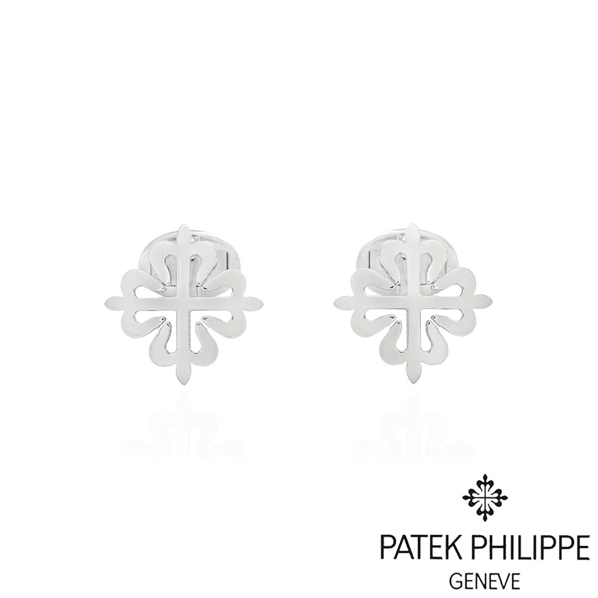 Patek Philippe White Gold Calatrava Cross Cufflinks 205.9083GR-001